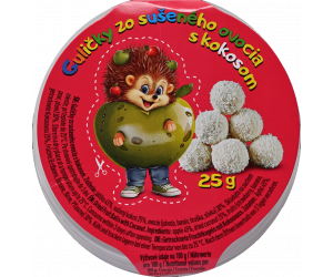 Getrocknete fruchtkugeln mit kokosnuss 25g