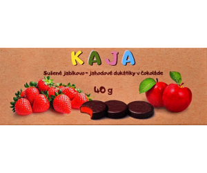 Apfel-Erdbeer-Taler in Schokolade &ndash; 40 g